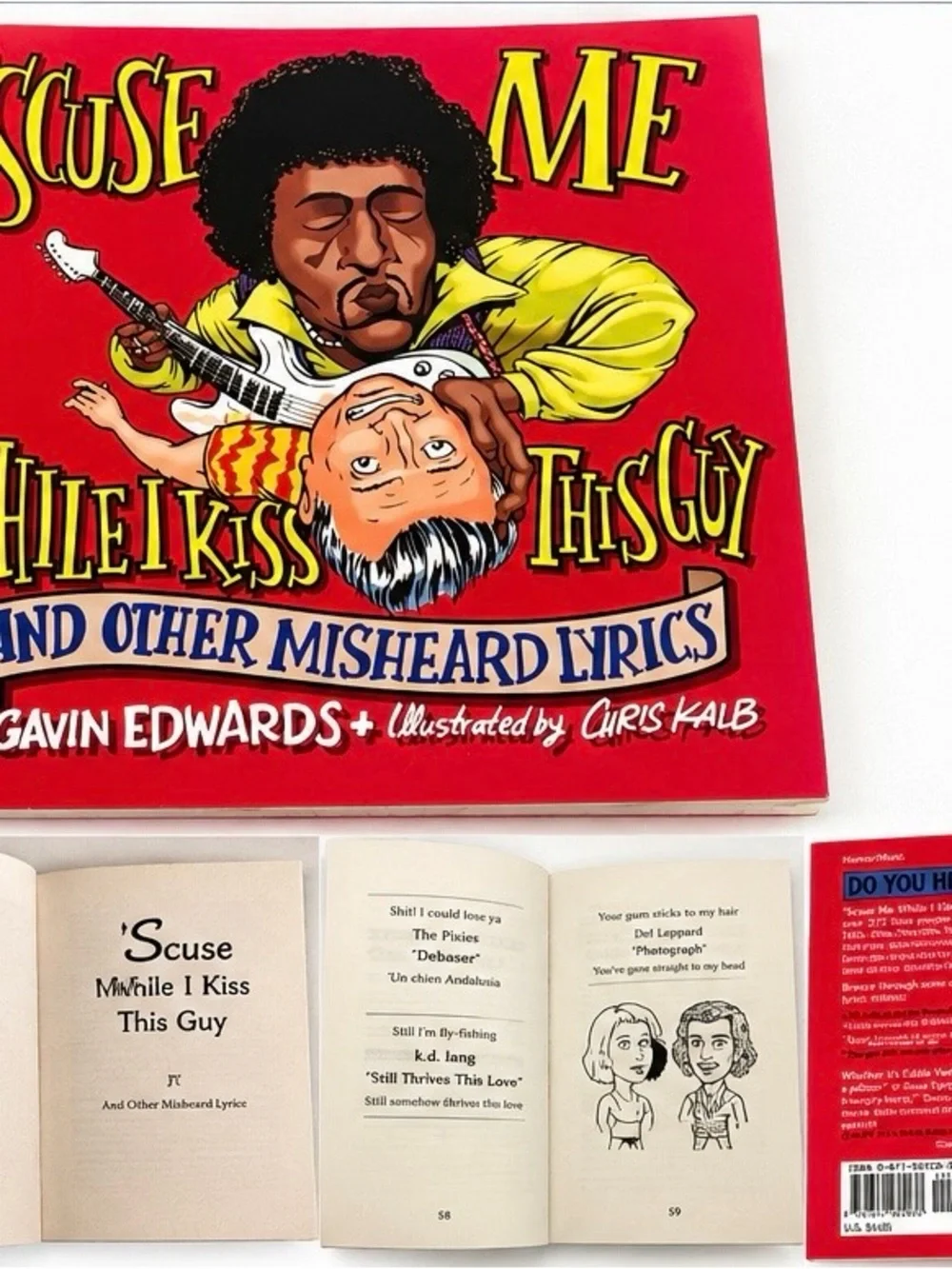 Scuse Me While I Kiss This Guy Misheard Lyrics 1995 Music Humor Vintage Book VG